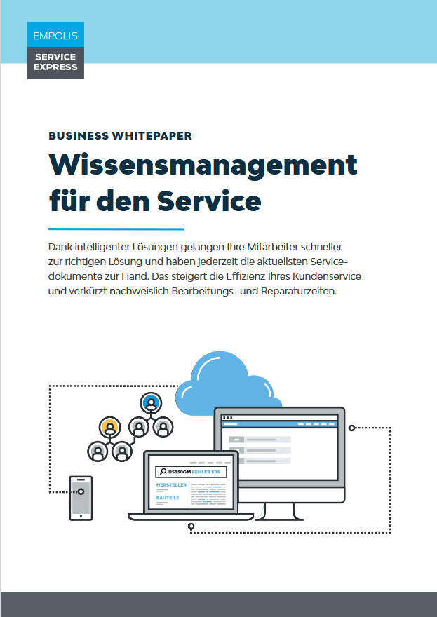 Wissensmanagement für den Service - Cover des Business Guides von Empolis